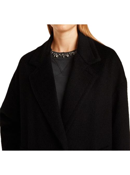 Cappotto monopetto cocoon di colore nero Golden Goose | GWP02275.P001973.90100BLACK